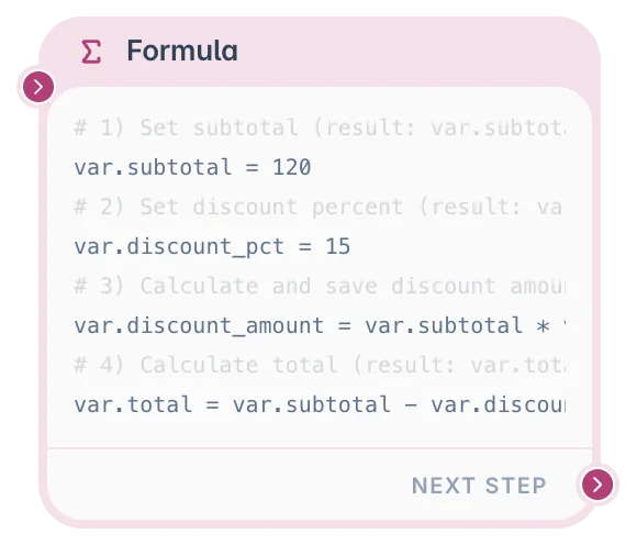Formula node in the Scenario Editor