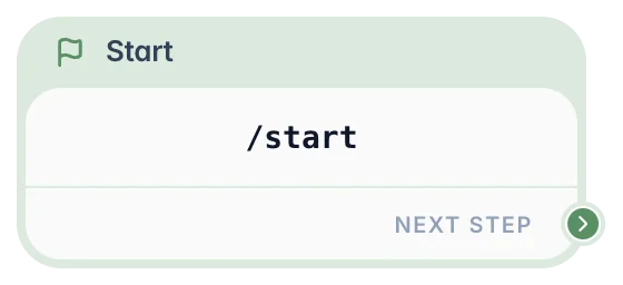 Start node in the Scenario Editor